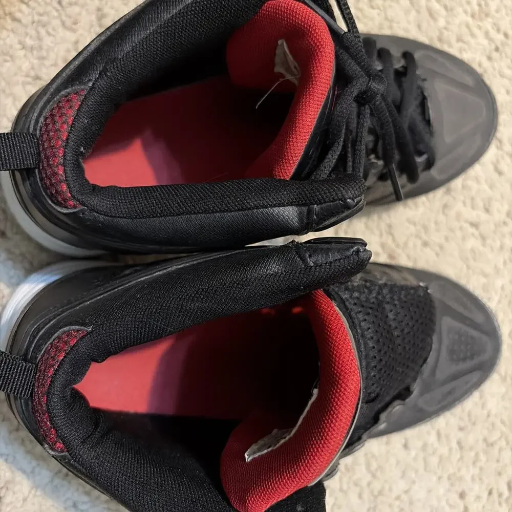 AND1 Men's Basketball High Top Black Red Trim Athletic Sneakers Shoes (10) Rare